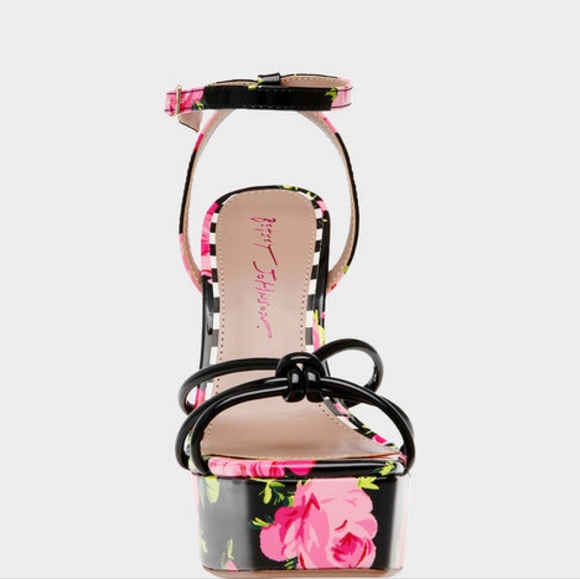 Betsey Johnson Tiky Platform Heel Sandals Floral - Picture 7 of 9
